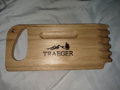 Traeger wooden grill - wooden, scrape